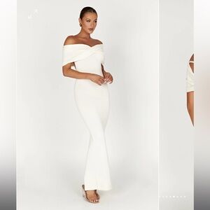 Meshki Cream Maxi Dress